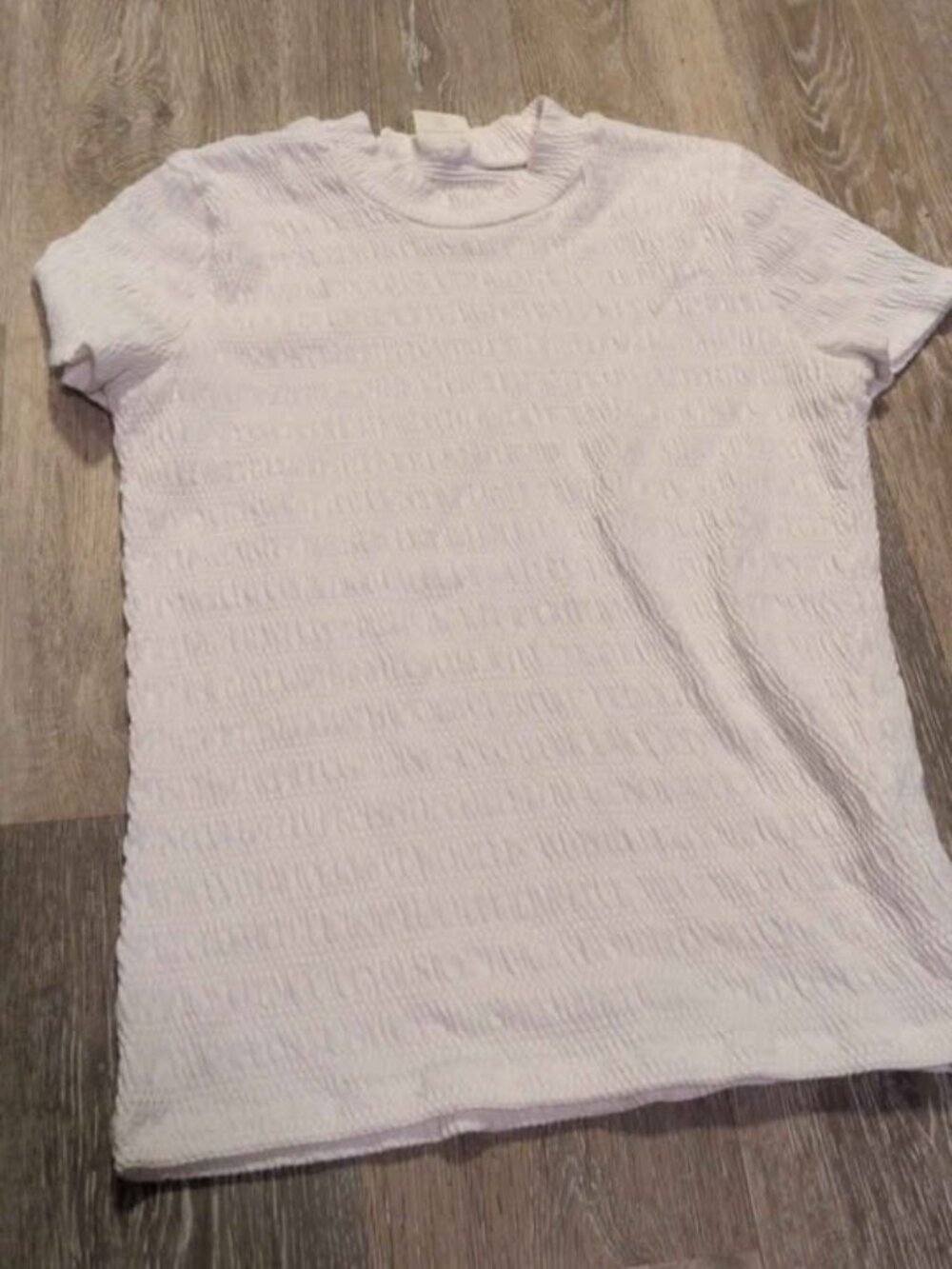 Abercrombie Kids White Textured Short Sleeve Shirt Size 17/18